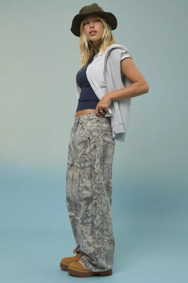 BDG Jaya Printed Baggy Pant in Dark Leaf Camo, Women's at Urban Outfitters | Urban Outfitters (US and RoW)