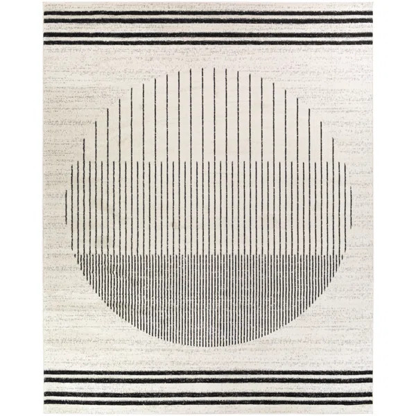 Corum Abstract Black/Ivory Area Rug | Wayfair North America