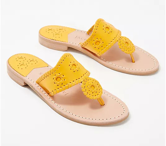 Jack Rogers Whipstitch Flat Sandal - Jack | QVC