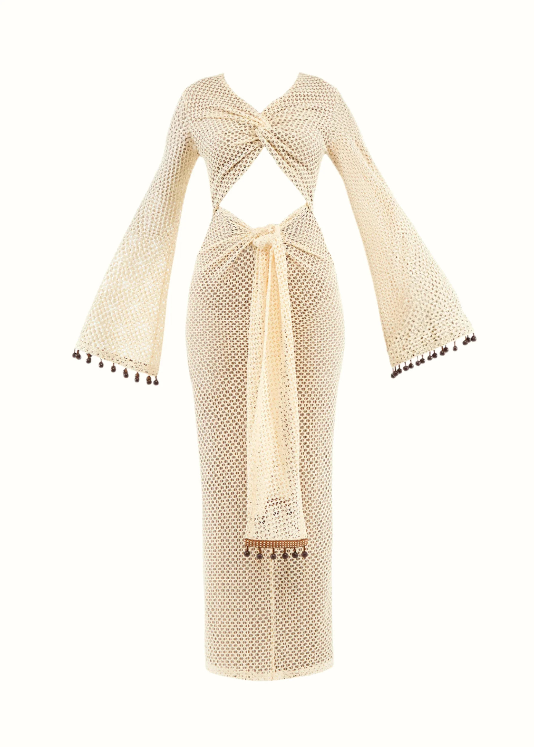 ANDREA IYAMAH TERI CROCHET DRESS - CREAM | ANDREA IYAMAH