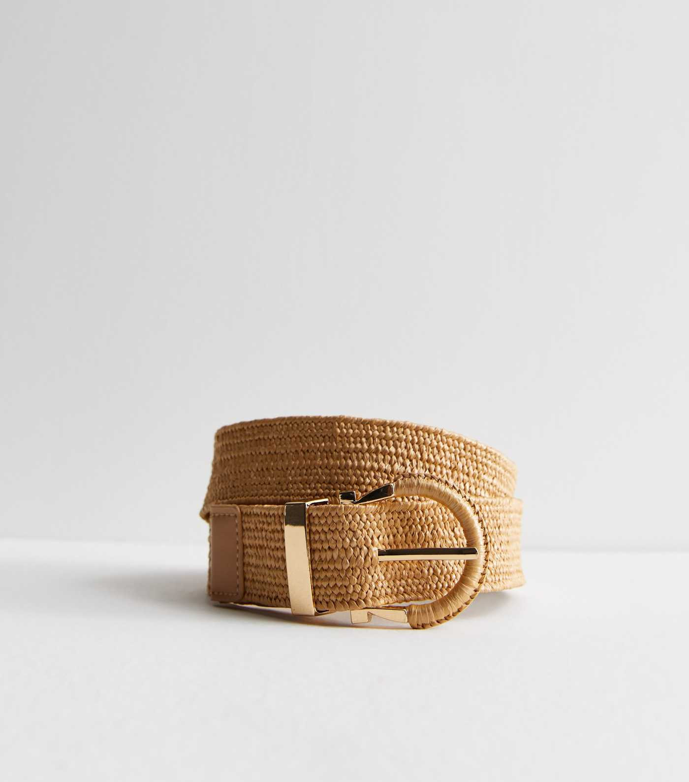 Stone Raffia Buckle Belt | New Look | New Look (UK)