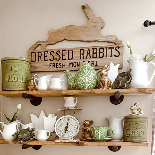 Dressed Rabbits Wooden Sign | Antique Farm House