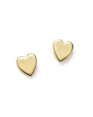 14K Gold Medium Heart Stud Earrings - 100% Exclusive | Bloomingdale's (US)