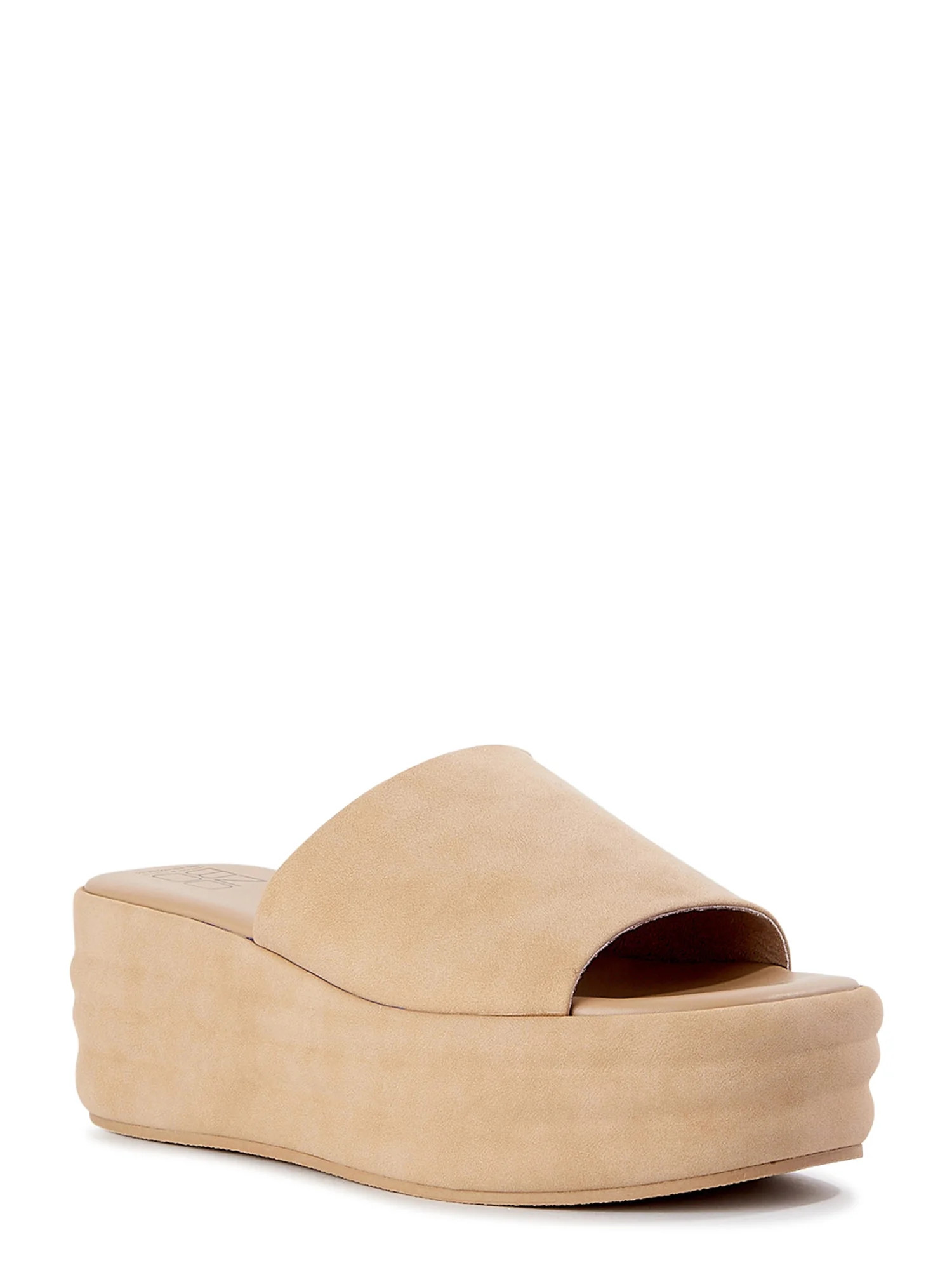 No Boundaries Women's Flatform Wedge Sandals - Wide Width Available - Walmart.com | Walmart (US)