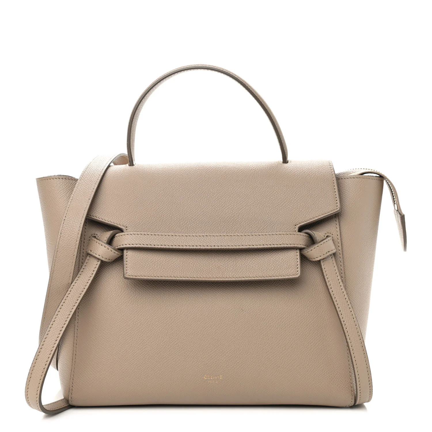 CELINE Grained Calfskin Micro Belt Bag Light Taupe | FASHIONPHILE | Fashionphile