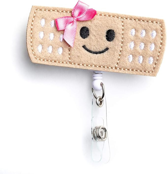 Bandaid Badge Reel Holder – Nursing Name Badge Holder – Felt Badge Reel for Nurses, Students ... | Amazon (US)