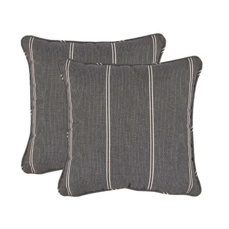 Sunbrella Classic Gray Outdoor Decorative Throw Pillows, 2 Count | Walmart (US)