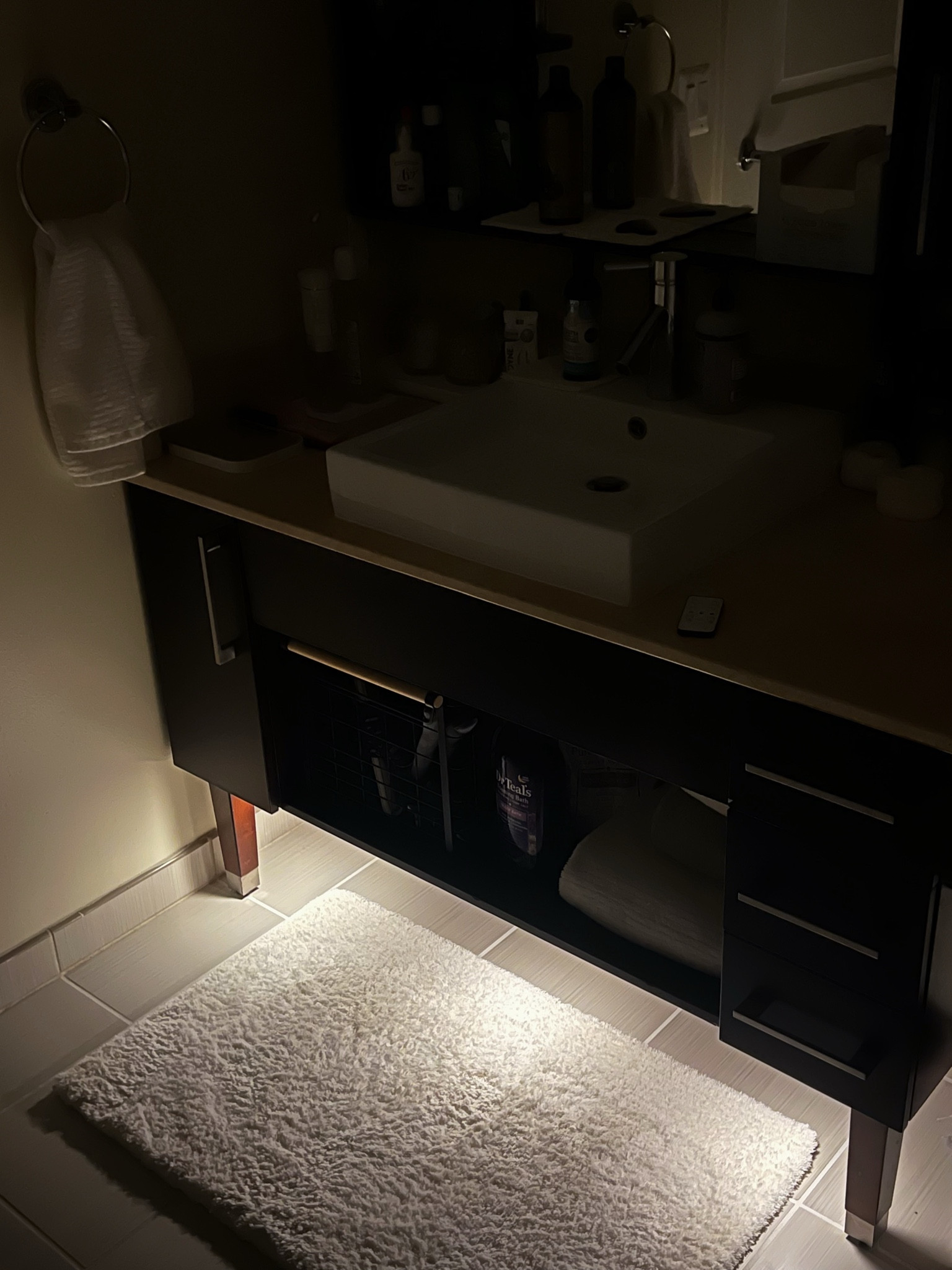 Got these inexpensive remote controlled color changing lights for my bathroom!!! Great for winding down at night & not using the big light 💡

#LTKHome #LTKSaleAlert #LTKFindsUnder50