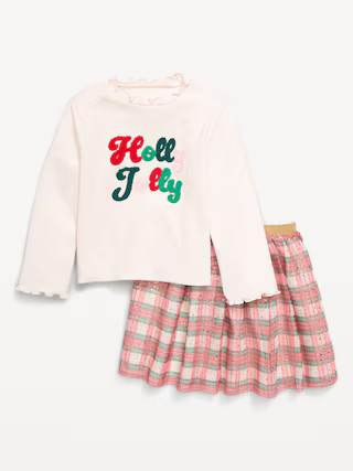 Long-Sleeve T-Shirt and Tutu Skirt Set for Toddler Girls | Old Navy (US)