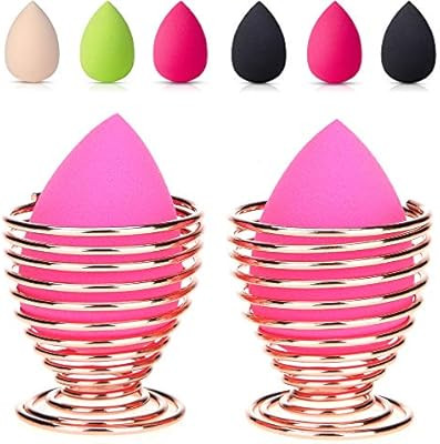 LanMa Beauty Sponge Blender Holder,(2 Pack Rose Gold) Makeup Sponge Drying Stand Storage Egg Powd... | Amazon (US)