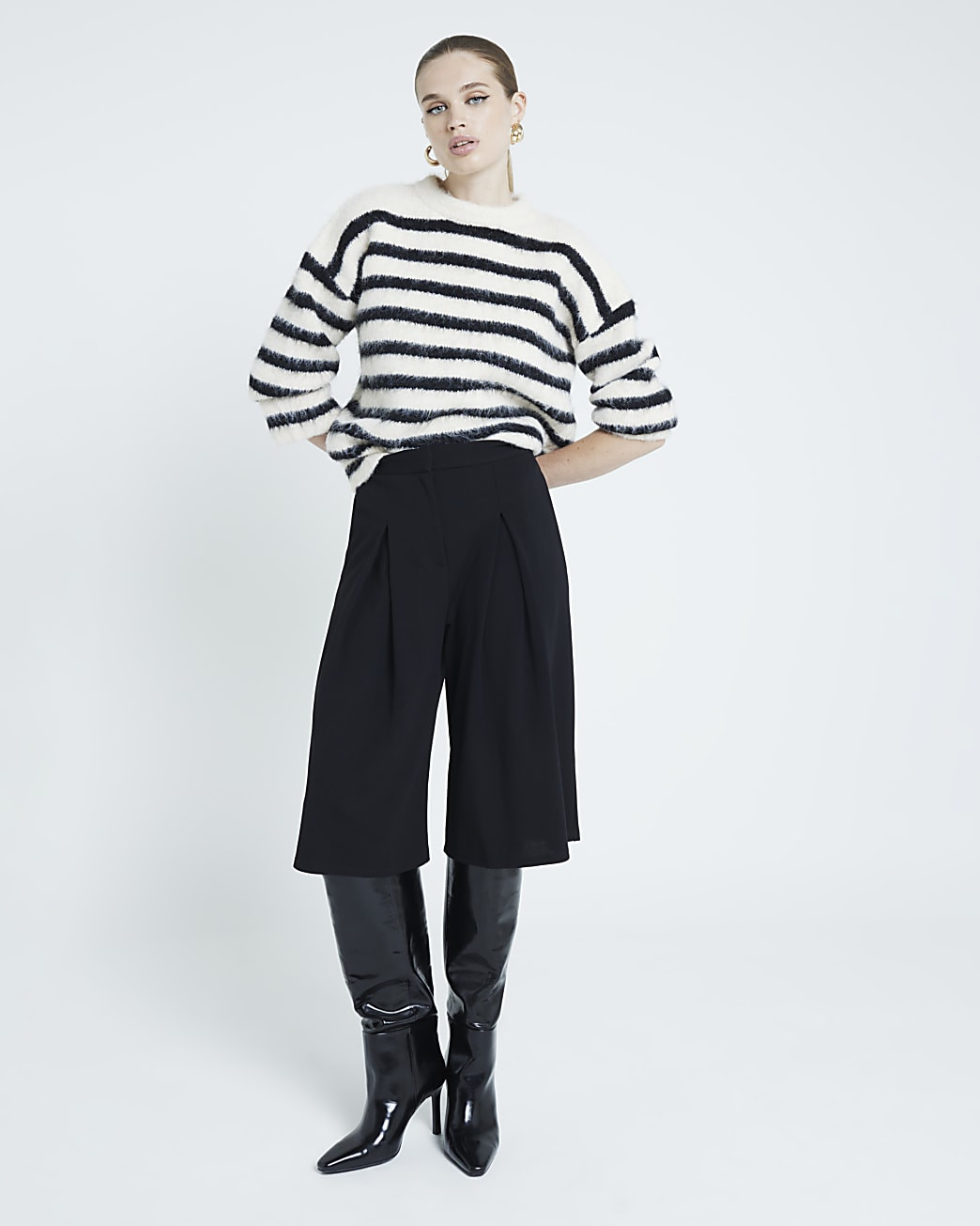 Black Tailored Long Shorts | River Island (UK & IE)