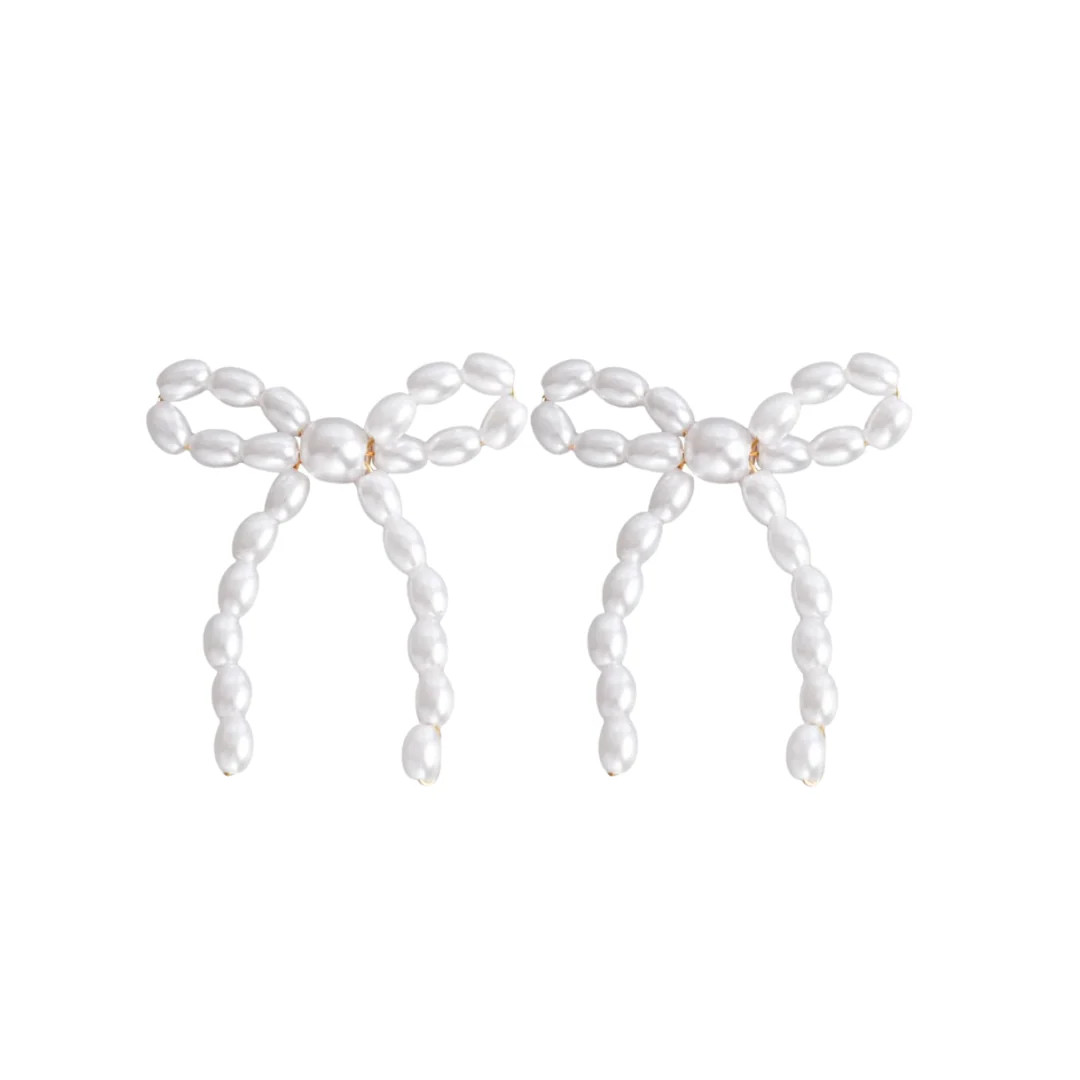 Milly Pearl Bow Earrings | Sea Marie Designs