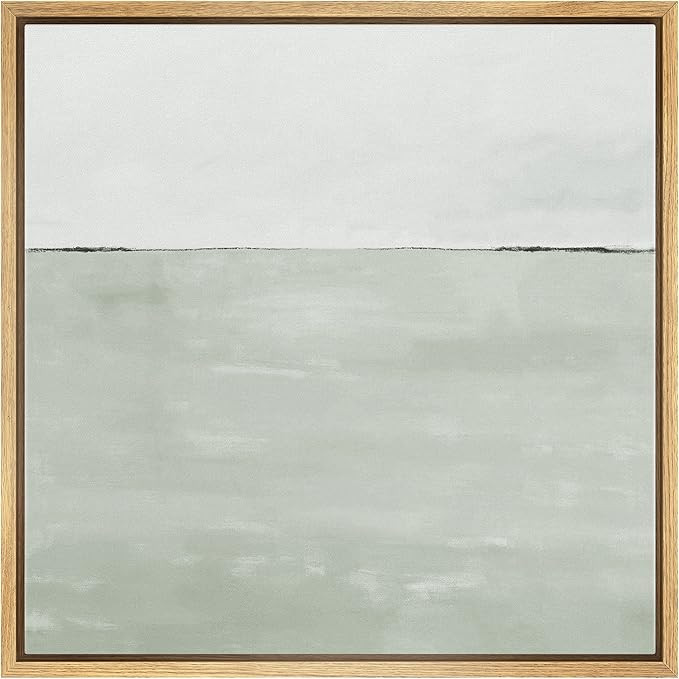 SIGNWIN Framed Canvas Print Wall Art Watercolor Abstract Gray Landscape Nature Shapes Illustratio... | Amazon (US)