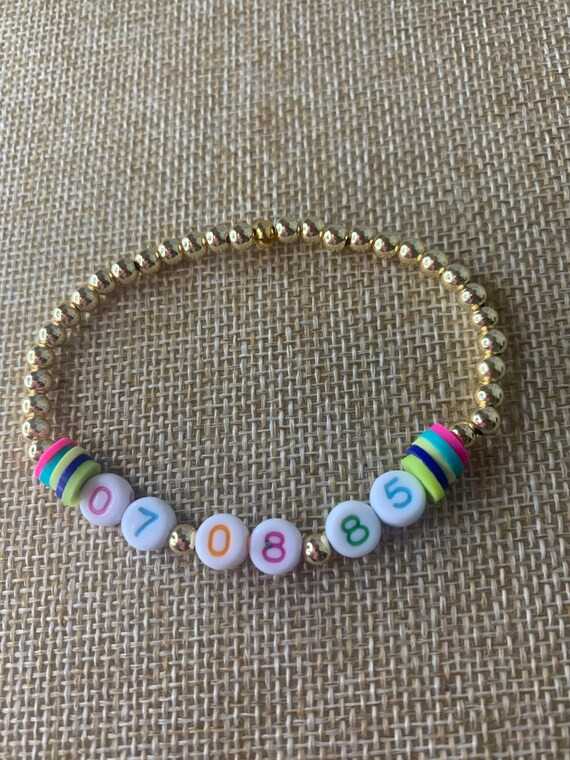 Save the Date Customizable Beaded Bracelet | Etsy (US)