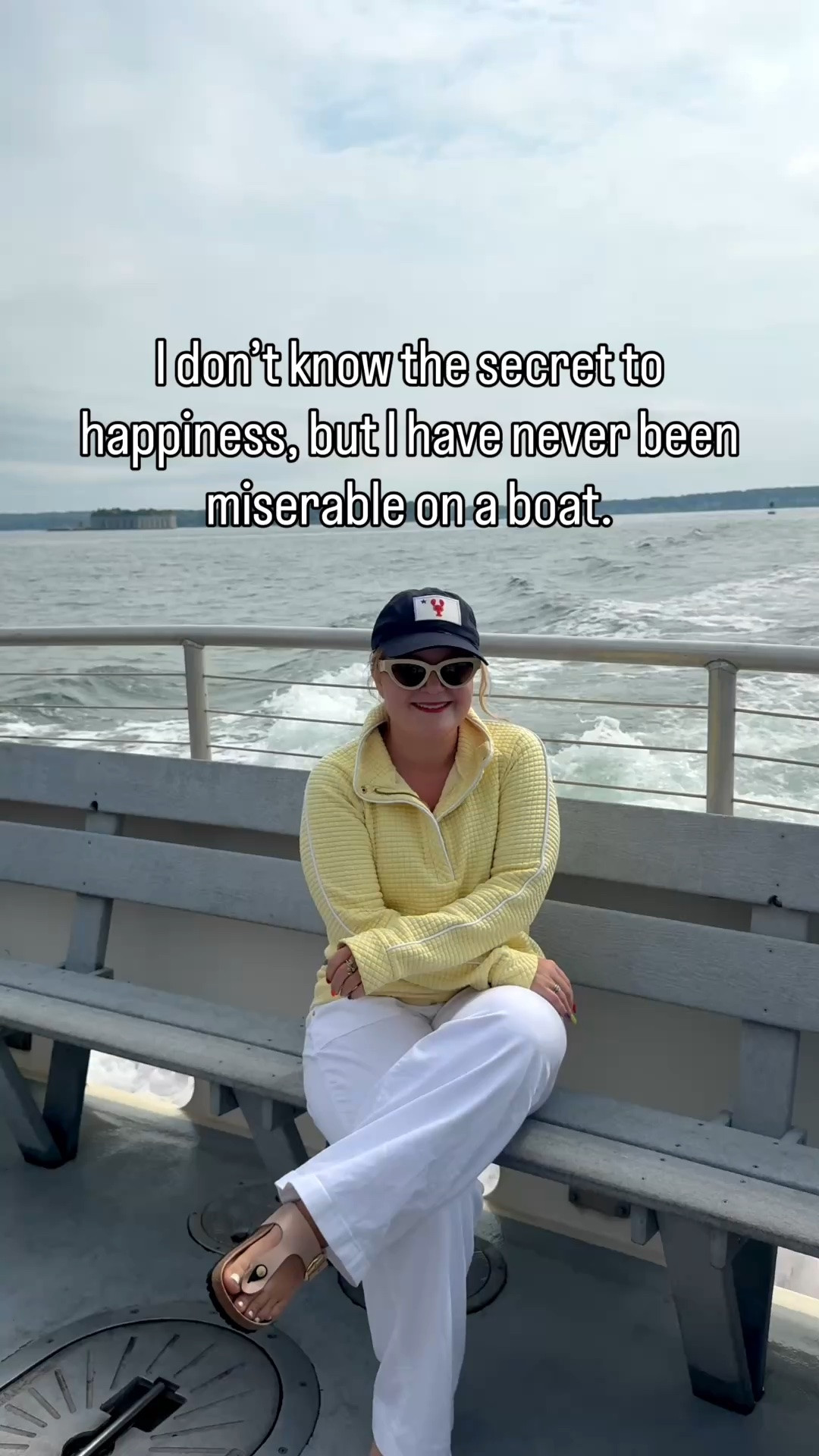 Or by the ocean. Or eating lobster. Basically summer in Maine😅😅

#imonaboat ##neverbeenmiserableon #summersinmaine

#LTKPetite #LTKTravel #LTKSeasonal