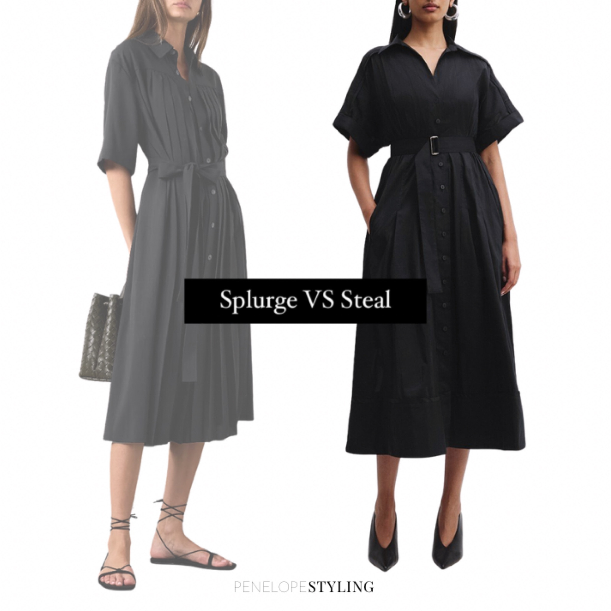 CLASSIC BLACK ♣️ shirt dress is wardrobe staple! Style casual with sneakers, work style with flats, or dress up with heels! Splurge on a designer version over $1500…  or shop a similar style under $300 - in a beautiful cotton/silk blend and fully lined! 

#splurgeVSsteal #blackdress #shirtdress #springdress #springstyle #styletips #stylingtips #shoppingtips #shopthelook #shopstyle #shoponline #onlineshopping #shopwithme

#LTKspring #LTKaustralia #LTKstyletip
