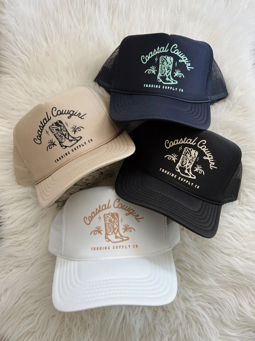 Coastal Cowgirl Trucker Hat - Etsy | Etsy (US)
