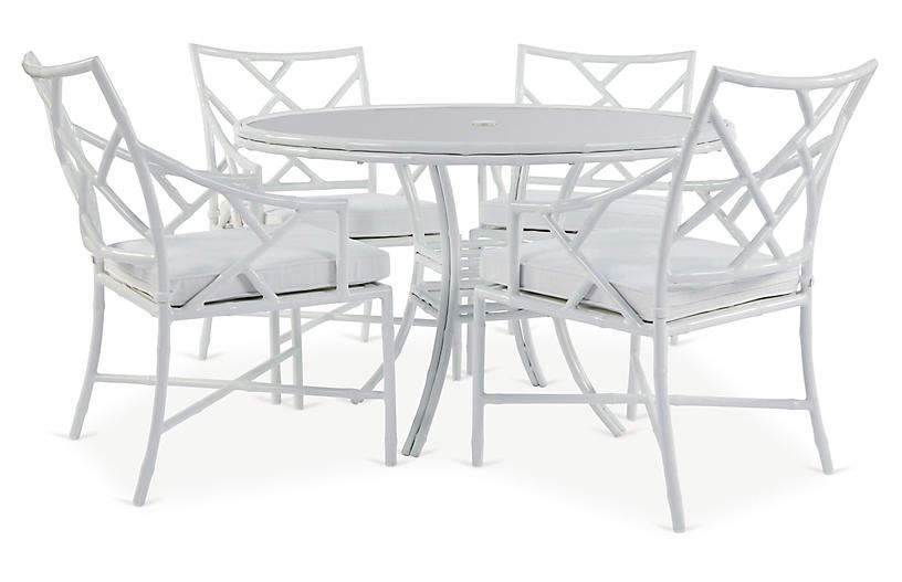 Kit 5-Pc Dining Set, White | One Kings Lane