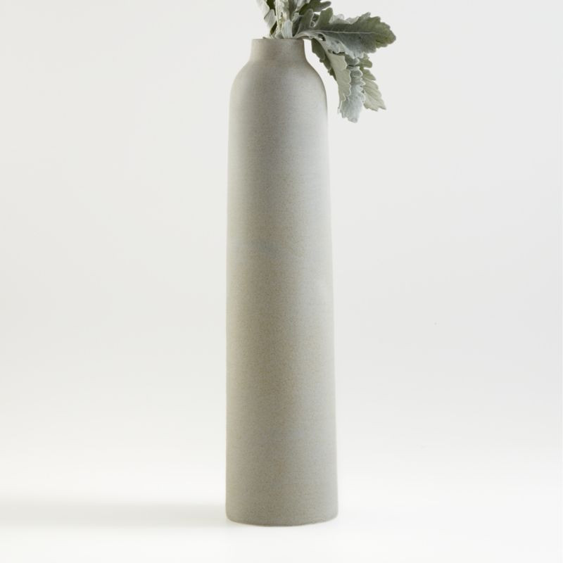 Rhonna Grey Ceramic Vase + Reviews | Crate & Barrel | Crate & Barrel