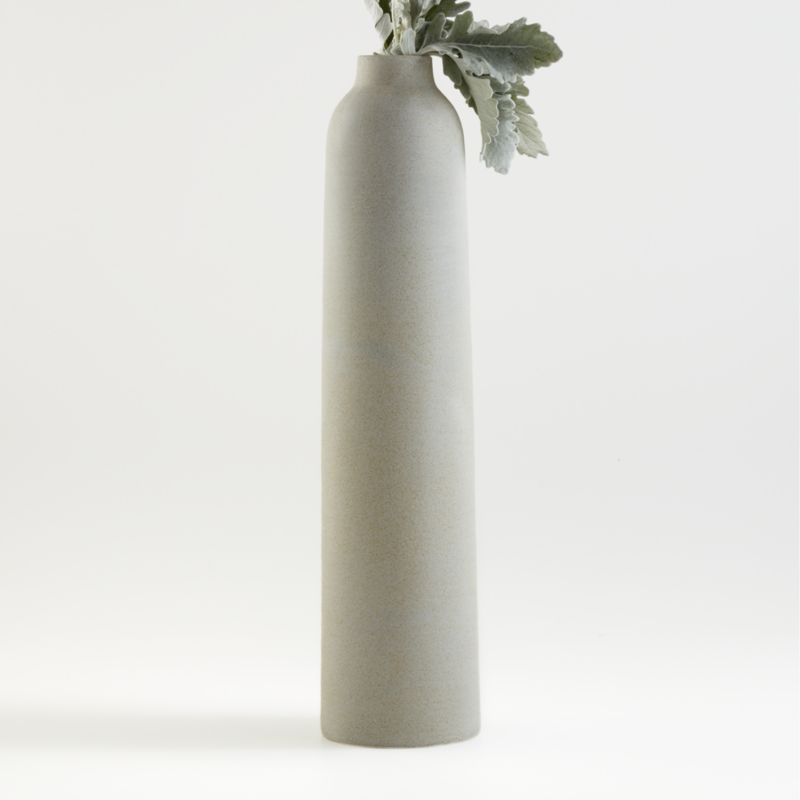 Rhonna Grey Ceramic Vase + Reviews | Crate and Barrel | Crate & Barrel