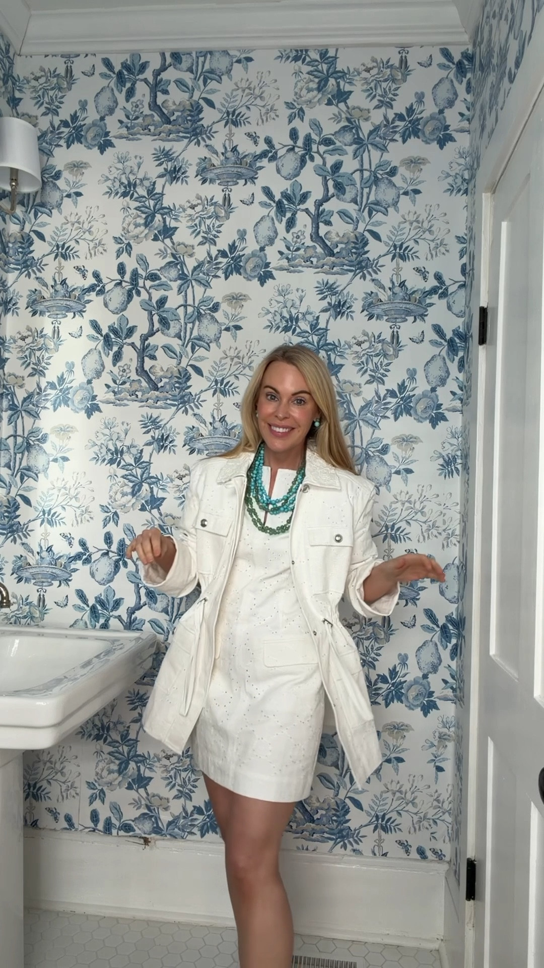 White eyelet jacket and dress on sale.  Such a great event look or pair jacket w jeans.  These wedges are almost sold out   New15 15% off earrings and necklace  

#LTKOver40 #LTKgrwm #LTKPetite