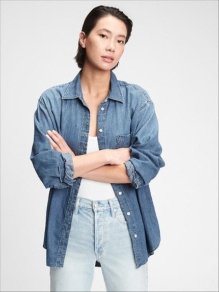 Click for more info about Denim Big Shirt with Washwell™