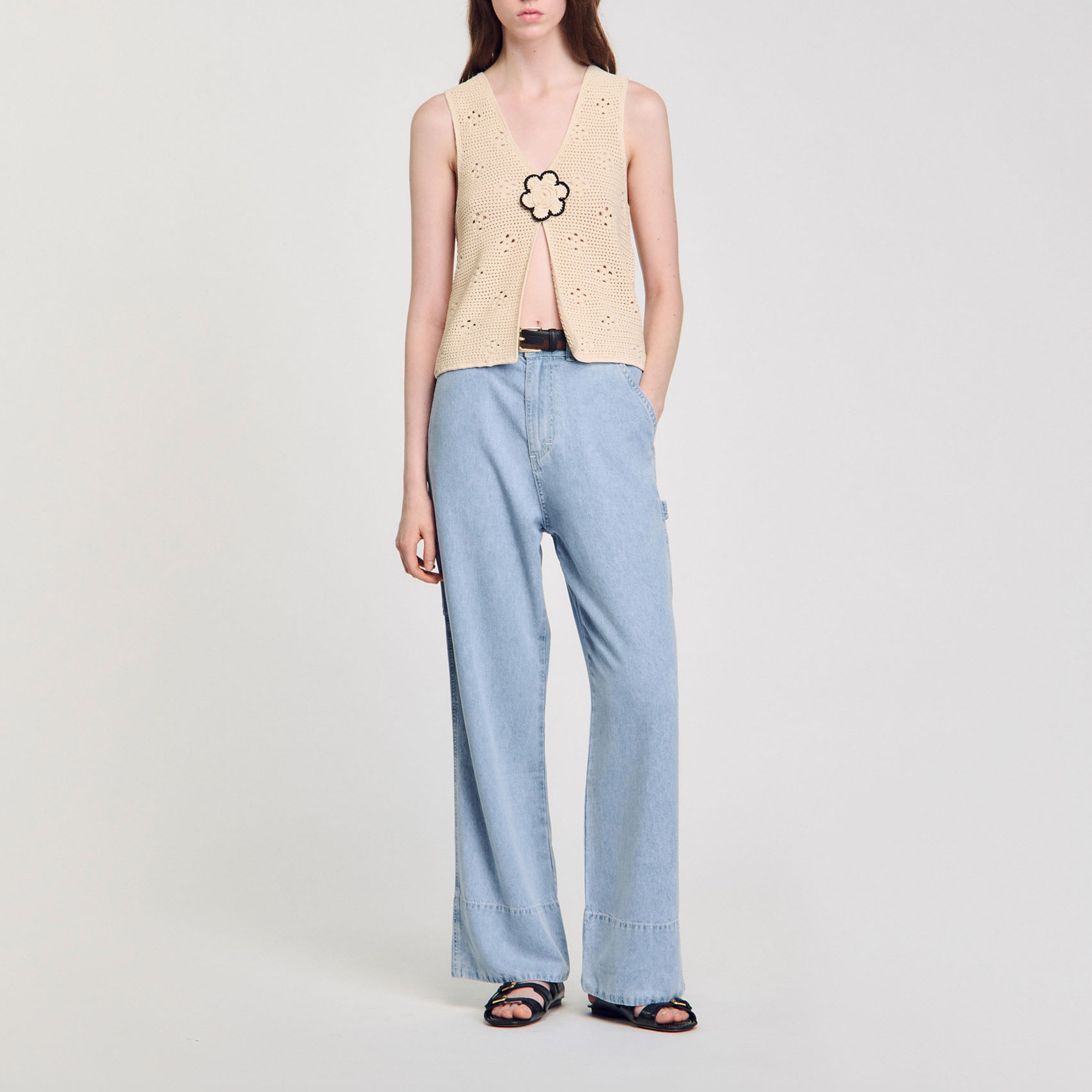 Wide-leg jeans | Sandro US | Sandro-Paris US