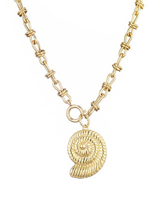 Gold Chunky Shell Pendant Necklace | Macy's