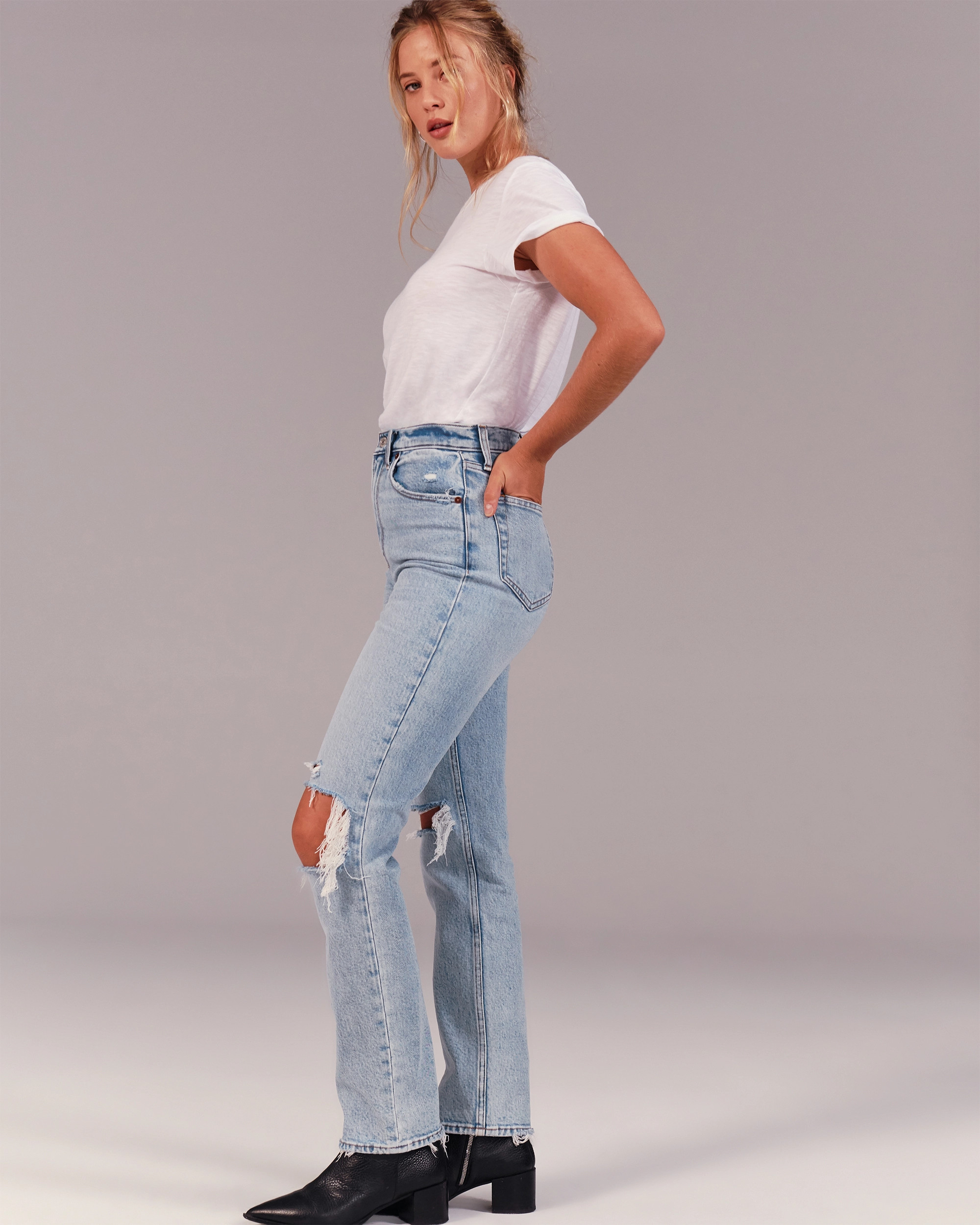 '90s Ultra High Rise Straight Jeans | Abercrombie & Fitch (US)