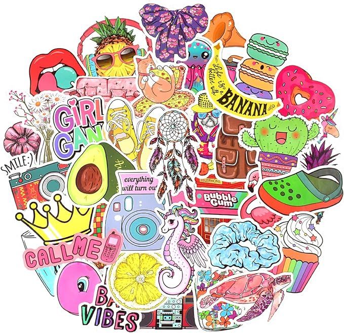 QTL VSCO Stickers for Teen Girls Cute Stickers for Hydroflask Waterproof Stickers for Tween Girls... | Amazon (US)