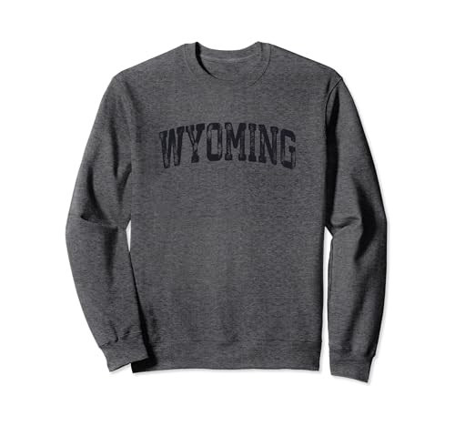 Vintage Wyoming Crewneck Sweatshirt College Style Sports USA Sweatshirt | Amazon (US)