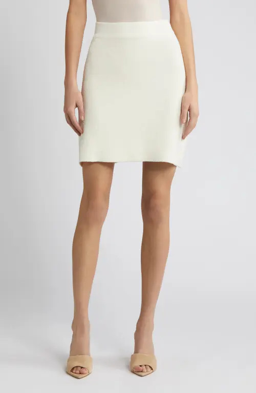 Favorite Daughter The Annabel Knit Miniskirt in Ivory at Nordstrom, Size Medium | Nordstrom