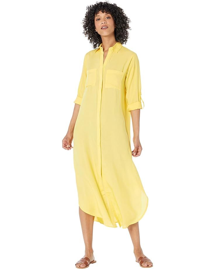 America & Beyond Butter Yellow Oxford Cover-Up | Zappos