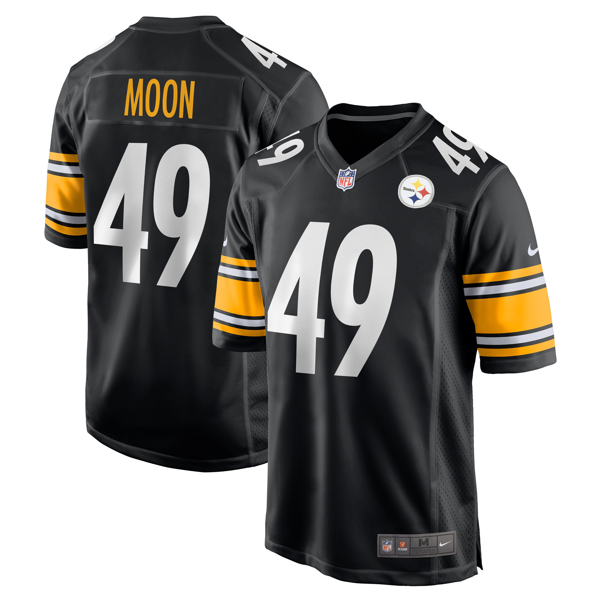 Men's Nike Jeremiah Moon Black Pittsburgh Steelers Game Jersey | Fanatics