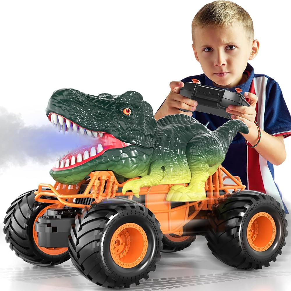 Bennol Remote Control Dinosaur Car Toys for Kids Boys 3-5 4-7, 2.4GHz RC Dino Car Toys with Light... | Amazon (US)