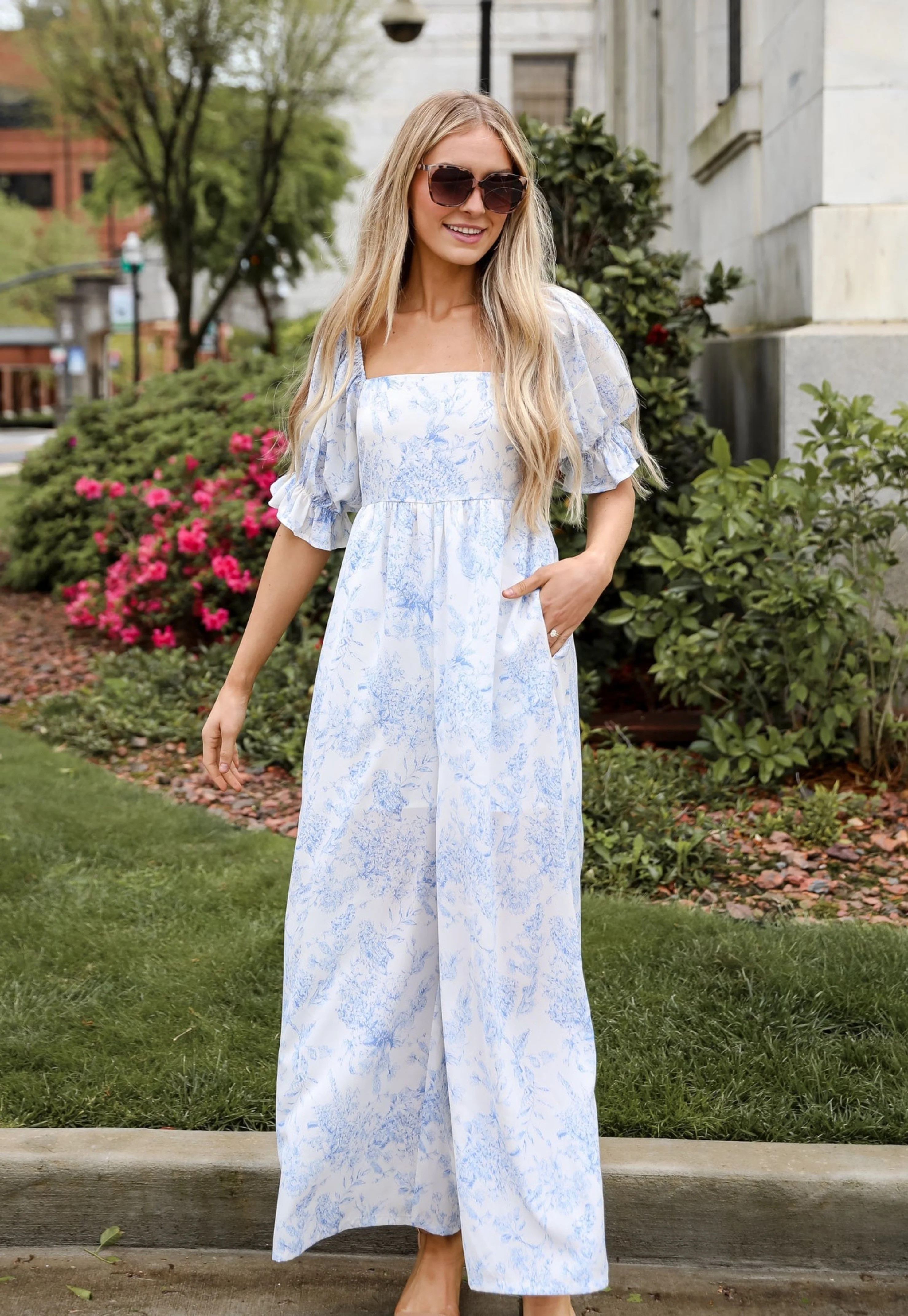 Delicate Wonder White Floral Jumpsuit | Dress Up