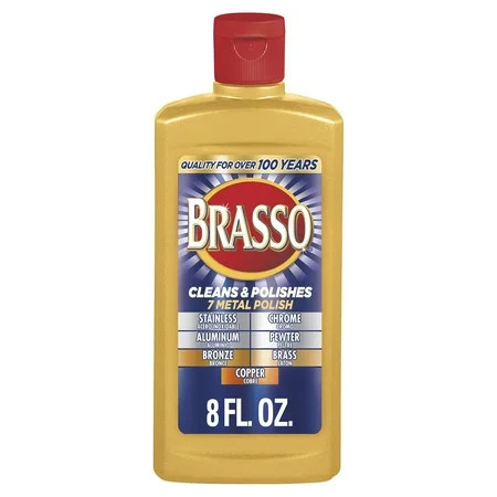 Brasso Metal Polish, for Brass, Copper, Stainless, Chrome, Aluminum, Pewter & Bronze, 8 Oz | Walmart (US)