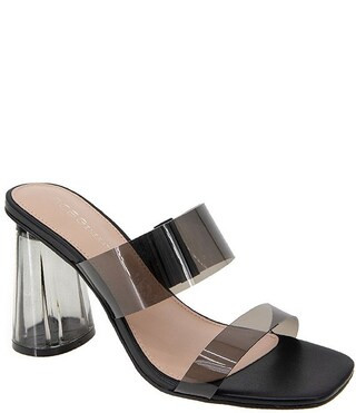 BCBGeneration Parisa Clear Block Heel Slides | Dillard's | Dillard's