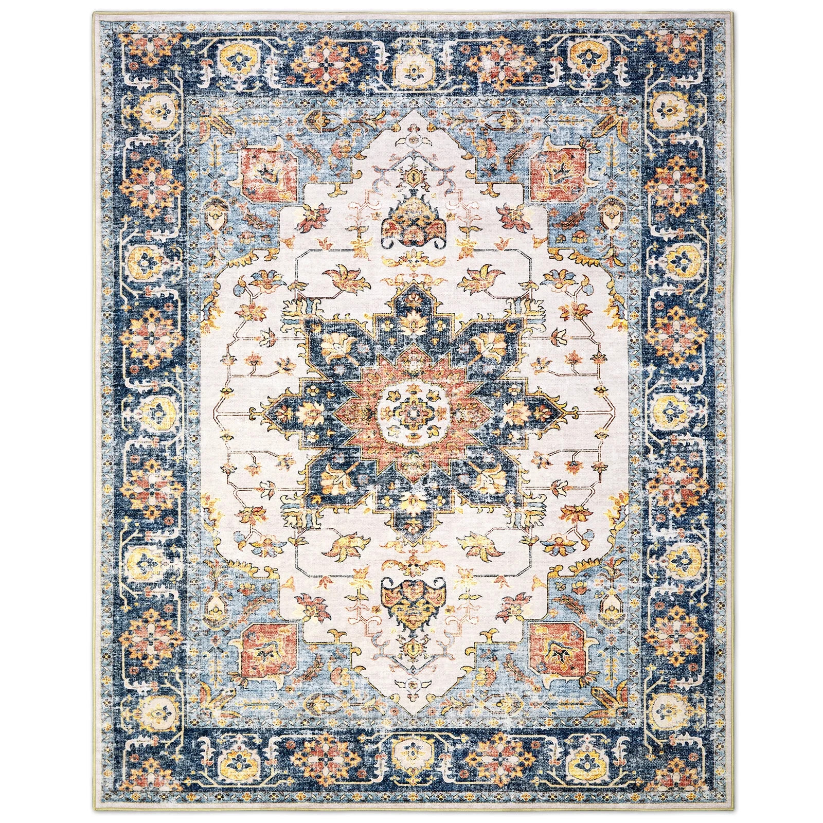 Ofoor Area Rugs for Living Room 5'x7' Washable Rugs Retro Large Area Rug Modern for Home Decor Fo... | Walmart (US)