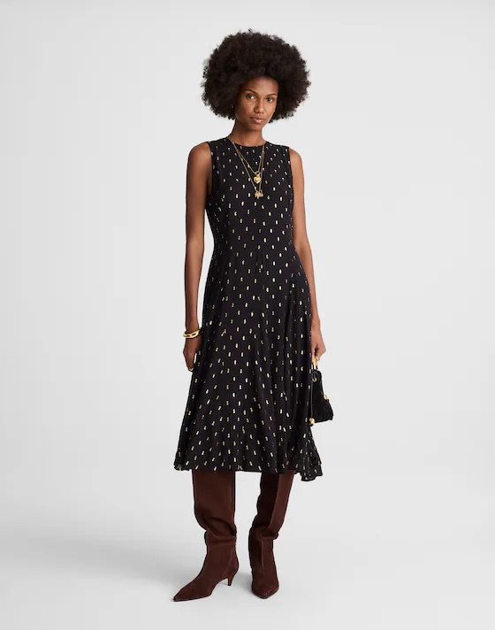 Sleeveless Flared Midi Dress | Madewell