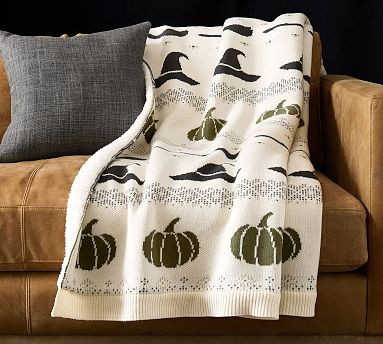 Witch Hat Fair Isle Knit Jacquard Throw | Pottery Barn (US)
