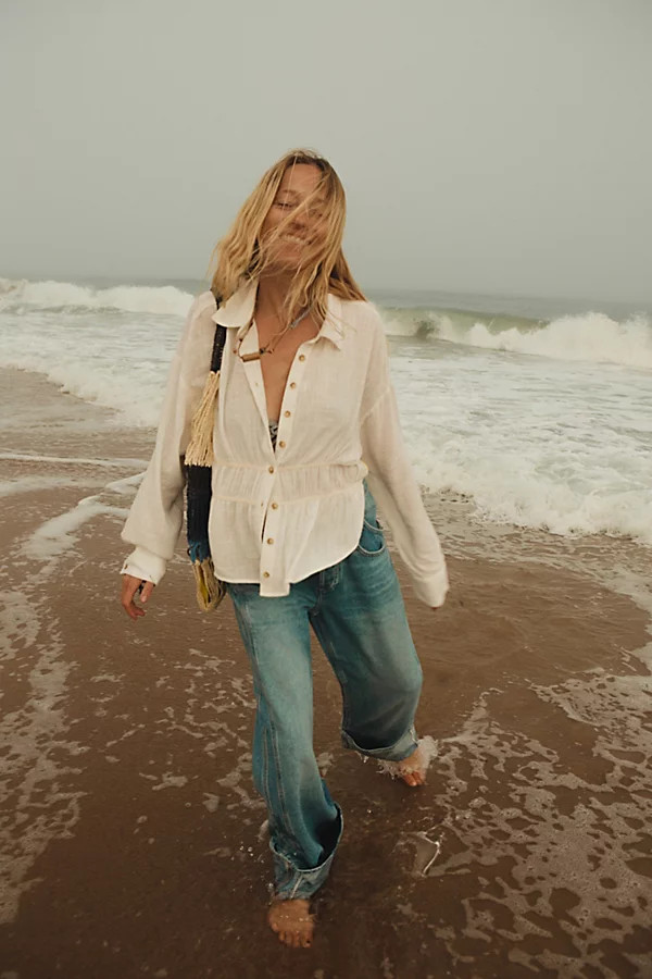 Morrison Shirt by free-est at Free People, Ivory, XS | Free People (Global - UK&FR Excluded)