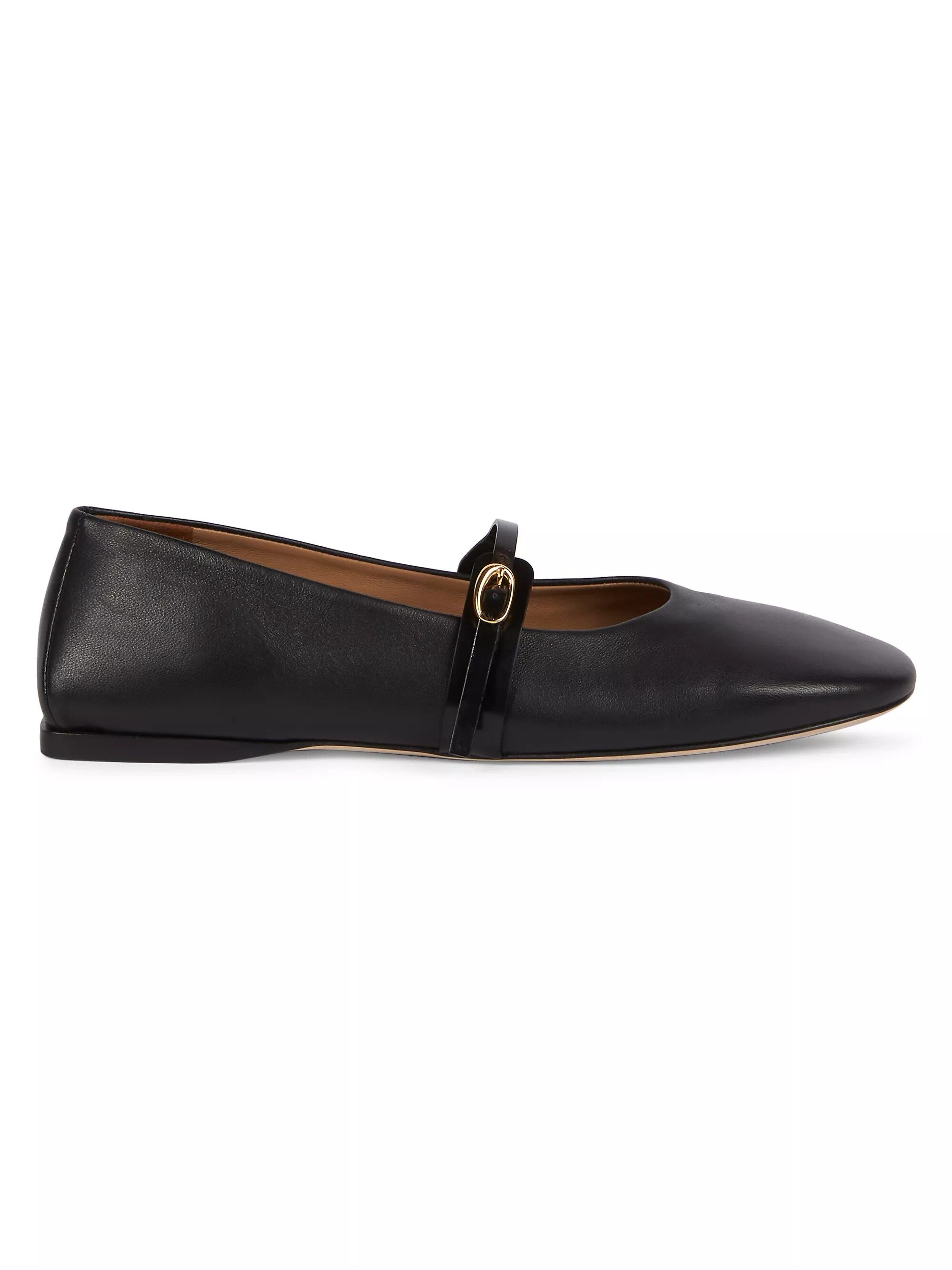 Les Ballerines Rondes Leather Flats | Saks Fifth Avenue