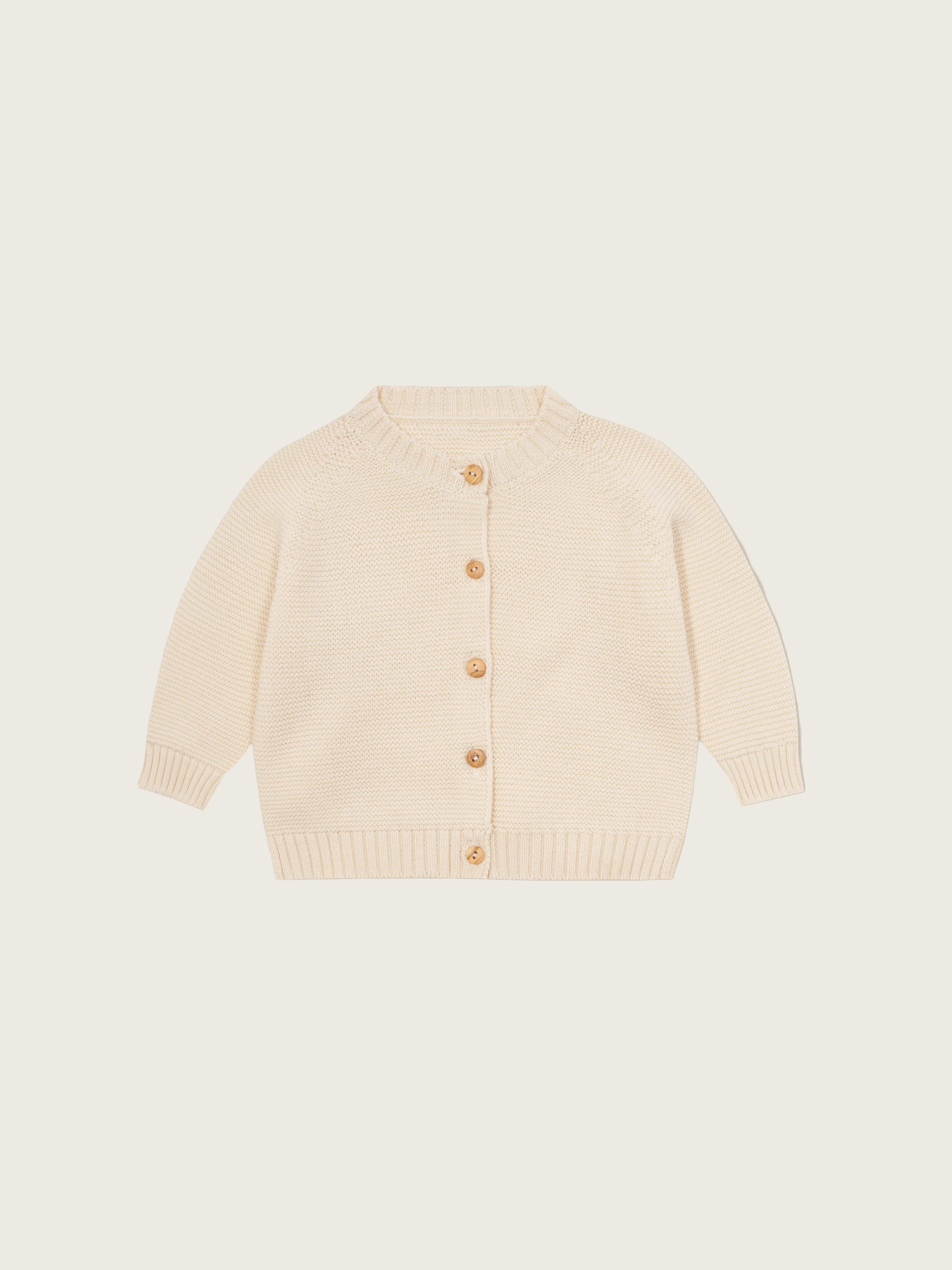Undyed Cotton Knitted Cardigan | Organic Zoo