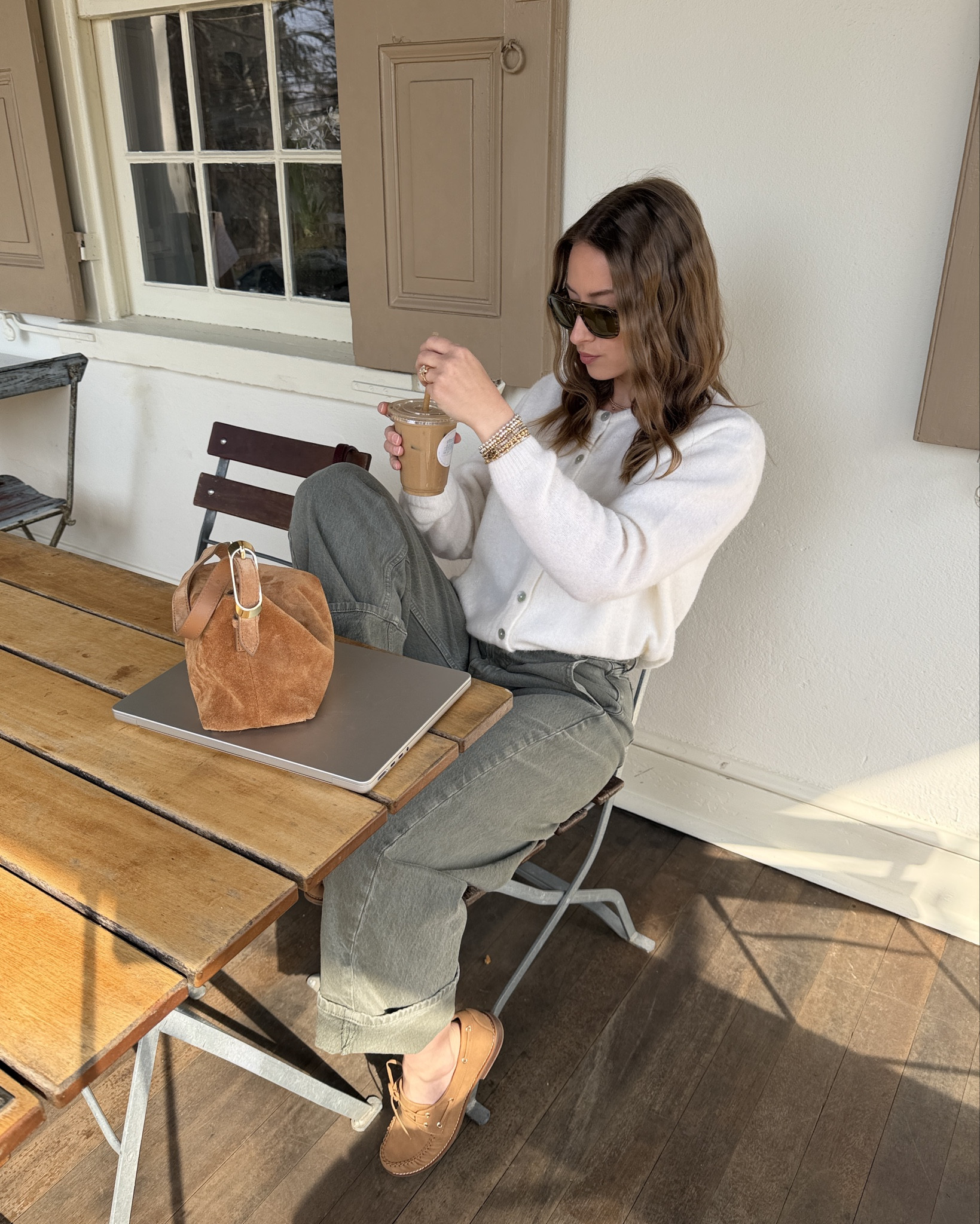 3/27/26 Casual Spring Outfit Easy spring outfit lately 🤍 Wearing my Abercrombie green barrel jeans (size 25 regular) with a cream sweater (mine is from American Vintage). Finished the look with my J.Crew suede bag. My sunglasses are Vehla and my shoes are Tommy Bahama (both can’t link, so I’ll include similar styles). Everything I can link is here ✨

#LTKootd #LTKSaleAlert #LTKSeasonal