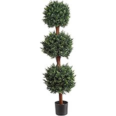 Pure Garden Artificial Tree - 5FT Faux Hedyotis Topiary Ball Plant in Weighted Pot - Fake Plants ... | Amazon (US)