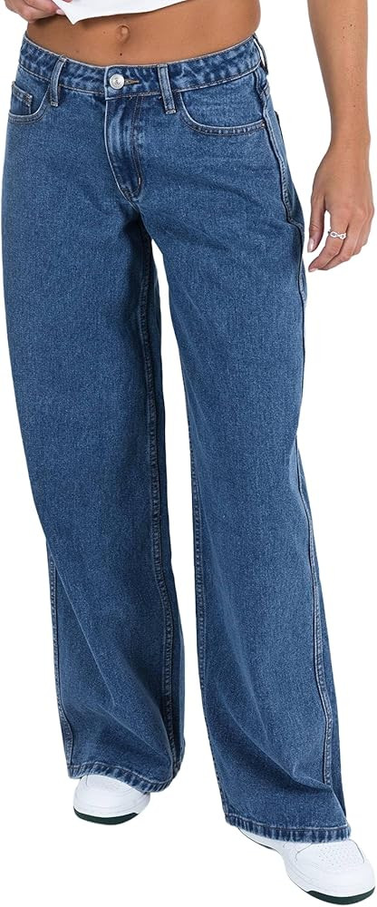Princess Polly Womens Ramos Low Rise Jeans Denim | Amazon (US)