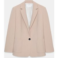 Zara - Straight Blazer With Shoulder Pads - Women - Sand - Women | Zara US