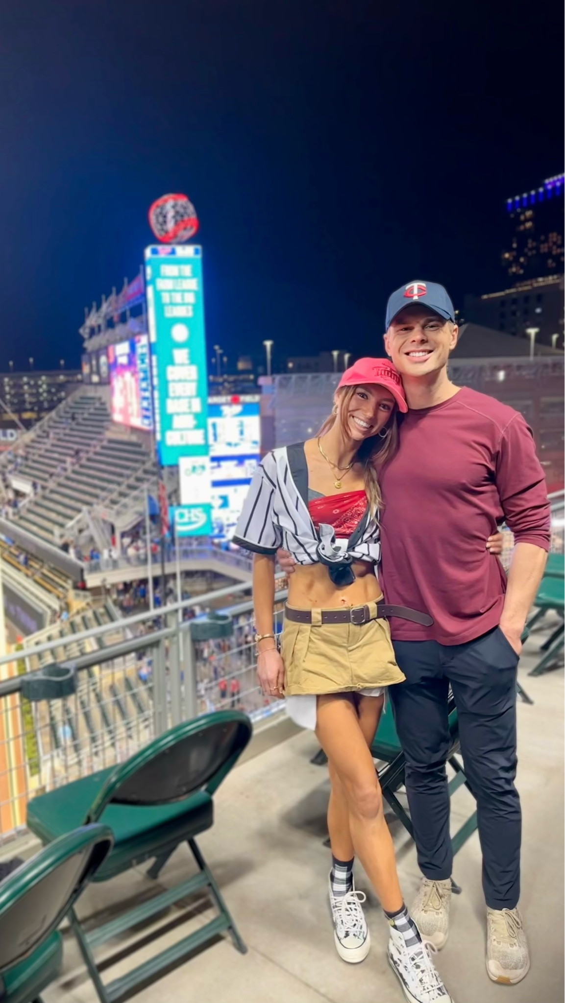 First baseball game of the summer ⚾️♥️ Minnesota Twins versus Chicago cubs, baseball, Lux, baseball chic, bandanna, top, cargo, miniskirt, camo converse, pink, Minnesota, twins men’s Lululemon men’s baseball, looks trending sneakers

#LTKfit #LTKshoecrush #LTKmens