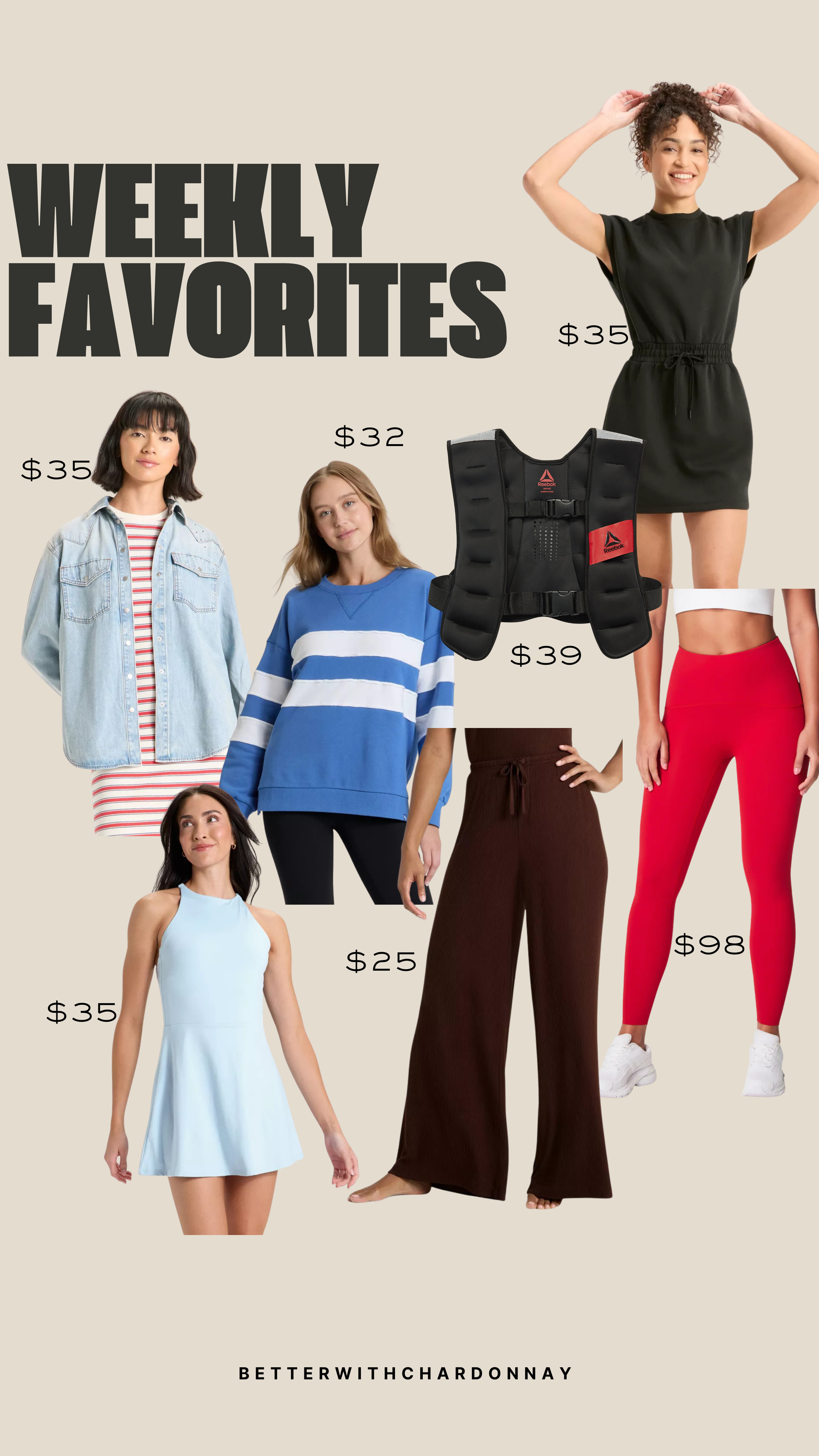 Our weekly favorites!

weekly favorites, summer style, target fashion, loungewear, spanx, weighted vest, midsize fashion 

 #LTKSeasonal #LTKFindsUnder50 #LTKFindsUnder100